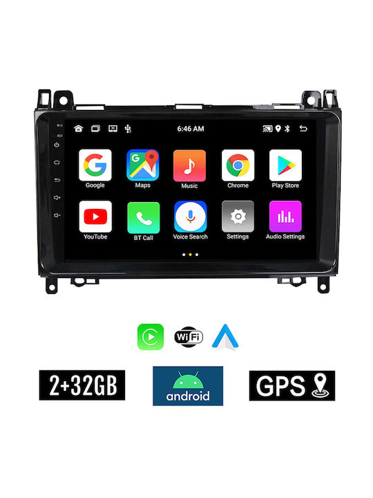 Kirosiwa Ηχοσύστημα Αυτοκινήτου για Mercedes-Benz A Class (W169) 2004-2012 (Bluetooth/USB/AUX/WiFi/GPS/Apple-Carplay/Android-Auto) με Οθόνη Αφής 9"