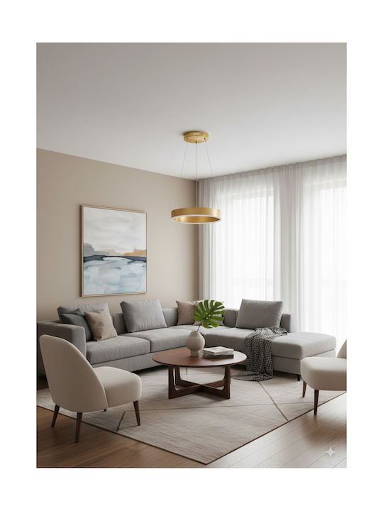 GloboStar Venom Pendant Light Gold 46x46cm
