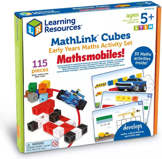 Learning Resources Mathlink Cubes Early Maths Mathmobiles STEM Εκπαιδευτικό Παιχνίδι Γνώσεων για 5+ Ετών