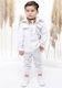 Mi Chiamo Baptism Suit for Boys White A4496 4 Pieces