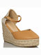 Envie Shoes Women's Fabric Platform Espadrilles Camel