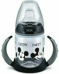 Nuk First Choice Cana de antrenament Silicon cu mânere Mickey Grey pentru 6m+m+ 150ml