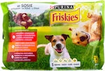 Purina Friskies Canned Wet Dog Food with Meat 4 x 100gr