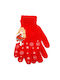 Μονόχρωμα Παιδικά Γάντια με Κουκλάκι Κόκκινο