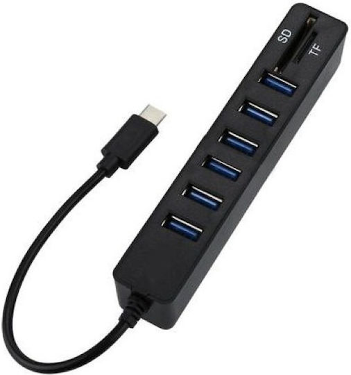 Andowl USB-Hub 8 Anschlüsse USB 3.0 mit USB-C Anschluss