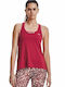 Under Armour Knockout Women's Athletic Cotton Blouse Sleeveless Burgundy