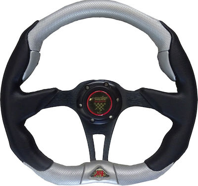 Simoni Racing Χ4 Polypelle Car Steering Wheel Black/Silver