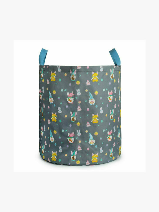 Lyc Sac Kinder Aufbewahrungskorb Faltbar aus Stoff Easter Gray 50x50x45cm 1Stück