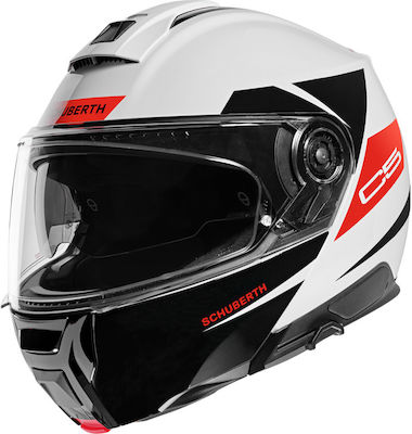 Schuberth C5 Flip-Up Helmet with Sun Visor ECE 22.06 1640gr Eclipse Red