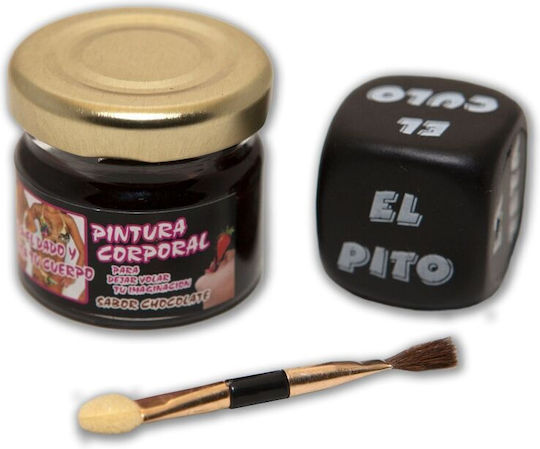 Diverty Sex Ερωτικό Παιχνίδι Ζαριών Chocolate Paint 28gr, Brush & Dice Postures