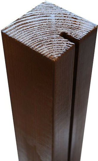Showood Beam for Garden Fencing Supplies for PP Kafasota made of Wood 120x7x7 cm Brown