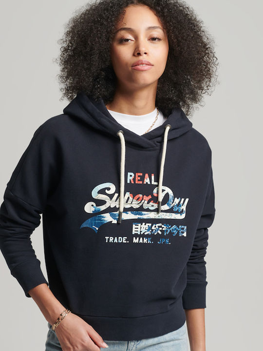Superdry Ovin Vintage Γυναικείο Φούτερ με Κουκο...