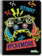 Must Team Σπιράλ Τετράδιο Ριγέ Β5 60 Φύλλων 2 Θεμάτων PlayMore (Διάφορα Σχέδια/Χρώματα)