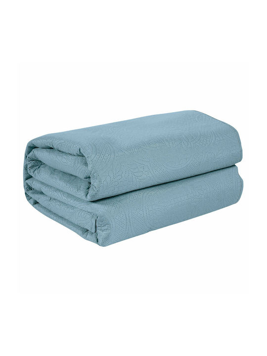 Das Home 9563 Coverlet Queen Size Microfiber Blue 220x240cm