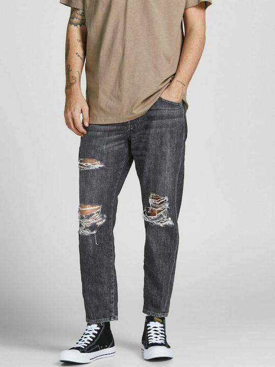 Men's Jeans Pants Cropped Black