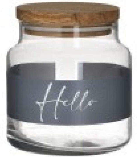 Click General Use Glass Jar with Cork Transparent 635ml