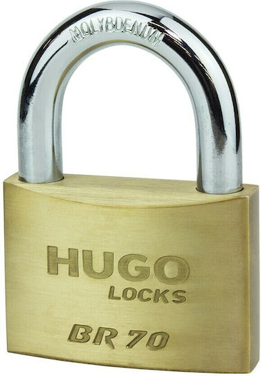 Hugo Locks BR 20 Μπρούτζινο Λουκέτο Πέταλο με Κλειδί 20mm