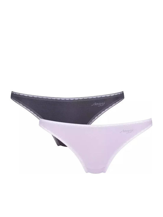 Go H Mini Βαμβακερά Γυναικεία Slip 2Pack Μωβ