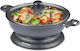 Techwood Elektrisches Wok 1400W mit Kapazität 3.5Es Gray
