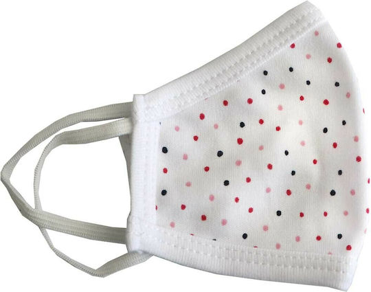 Makoma Children's Cotton Mask Up to 6 Years Protective Mask Fabric Kids up to 6 years old White 1pcs