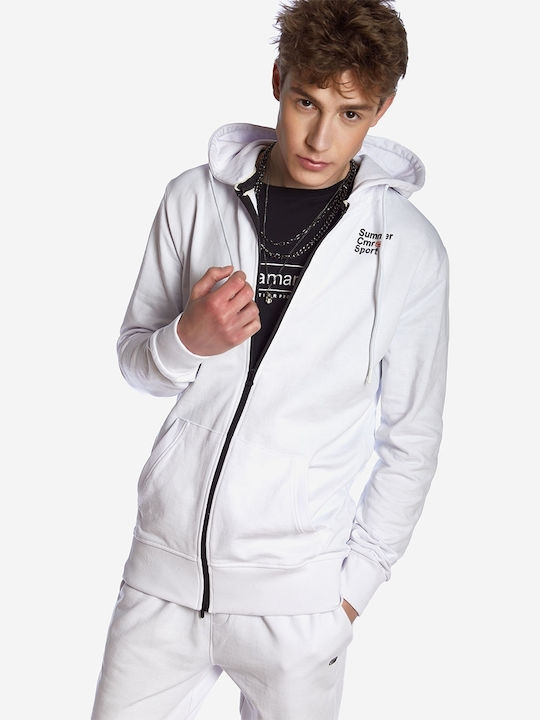 White Hoodie Cardigan