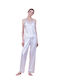 Milena by Paris Bridal Women's Pyjama Set Satin White