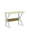 Schreibtisch Holz White / Sonoma mit Metallbeinen 100x48x72cm