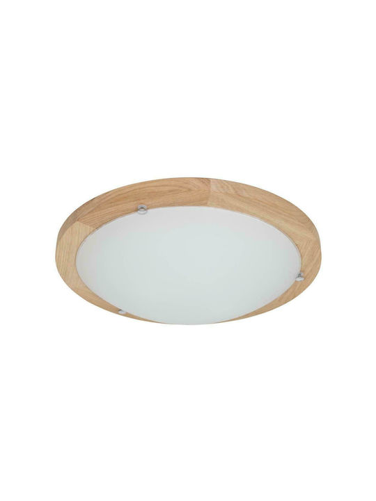 Spot Light Frida Classic Wooden Ceiling Mount Light with Socket E27 in Beige color 35pcs
