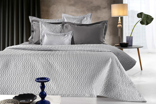 Guy Laroche Pavilon Σετ Κουβερλί Υπέρδιπλο Microsatin Silver 240x250cm 3τμχ