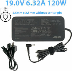 Asus Φορτιστής Laptop 120W 19V 6.32A με Αποσπώμενο Καλώδιο Τροφοδοσίας