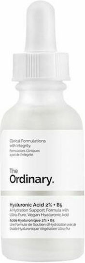 The Ordinary Hyaluronic Acid 2% + B5 Ενυδατικό & Αντιγηραντικό Serum Προσώπου με Υαλουρονικό Οξύ & Πανθενόλη για Σύσφιξη 30ml
