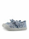 Kids Ballerinas with Hoop & Loop Closure Light Blue