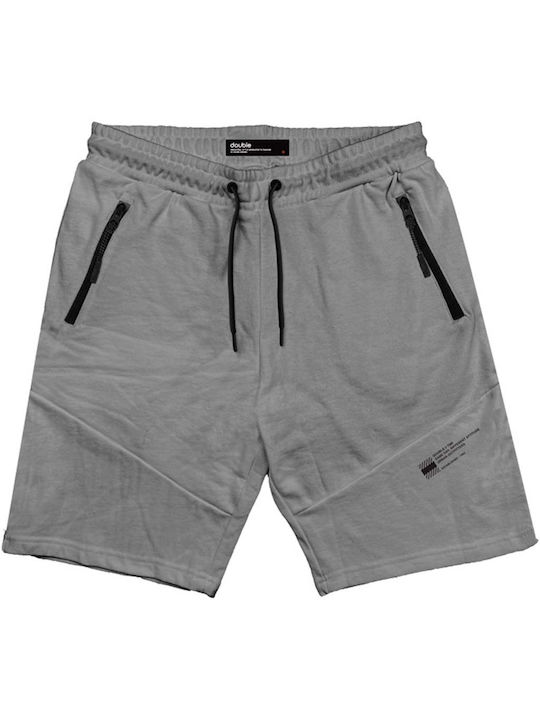 Double Men's Sports Monochrome Shorts Gray