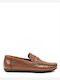 Leder Herren Mokassins in Tabac Braun Farbe