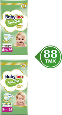 Babylino Klebeband-Windeln Sensitive Sensitive 1+1 Nr. 5 für 11-16 kgkg 88Stück