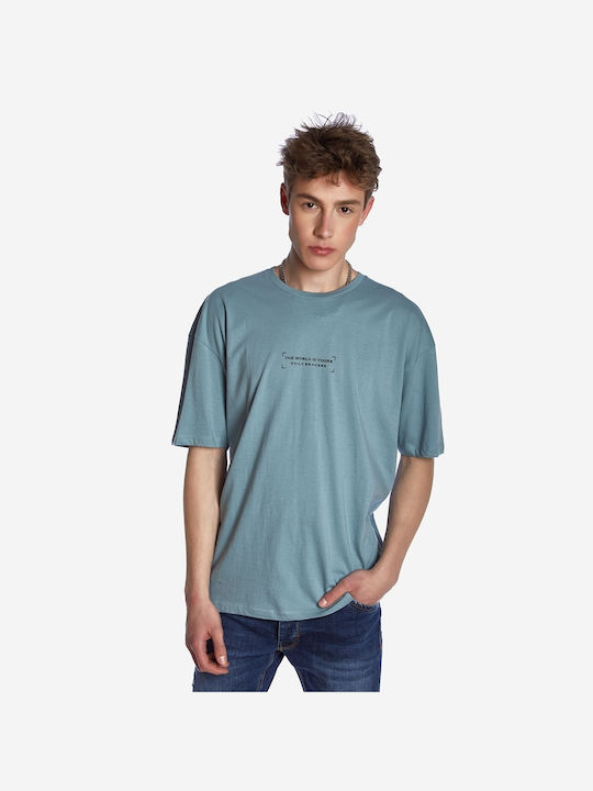 Brokers Jeans Herren T-Shirt Kurzarm Blau
