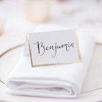 NAME CARD SET/10 GOLD RIM 7X7CM
NAMENSKARTEN-SET/10 GOLDRAND 7X7CM