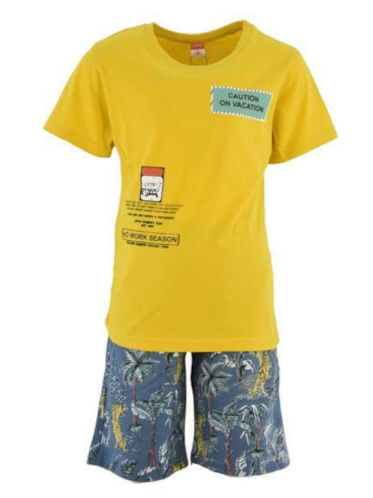 Joyce Kids Set with Shorts Summer 2pcs Yellow