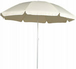 Klikareto Beach Umbrella Ecru Diameter 2m White