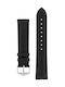 Hirsch Camelgrain Leather Strap Black 20mm