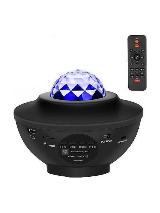 Bluetooth Διακοσμητικό Φωτιστικό με Φωτισμό RGB Party Light LED Μπαταρίας σε Μαύρο Χρώμα