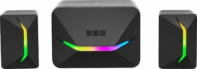 Marvo SG-235 Difuzoare de Calculator 2.1 cu Iluminare RGB și Putere 5W în Negru Culoare