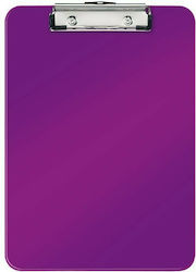 Leitz Clipboard with Clamp Conference for Paper A4 Purple Wow 3971 1pcs