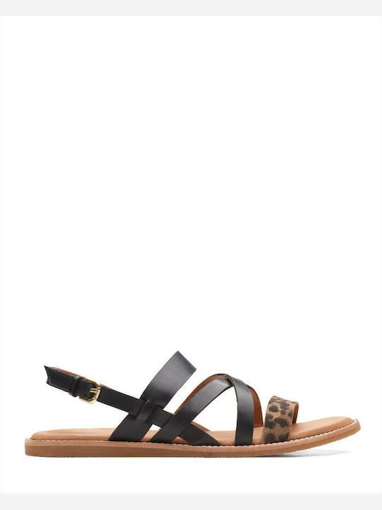 Clarks Karsea Leather Women's Flat Sandals Anat...