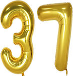 Αριθμός 37 χρυσο Μπαλόνι 100εκ 2 τ.μ.χ.