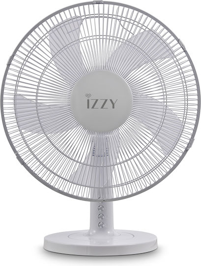 Izzy IZ-9023 Επιτραπέζιος Ανεμιστήρας 50W Διαμέτρου 40cm Λευκός