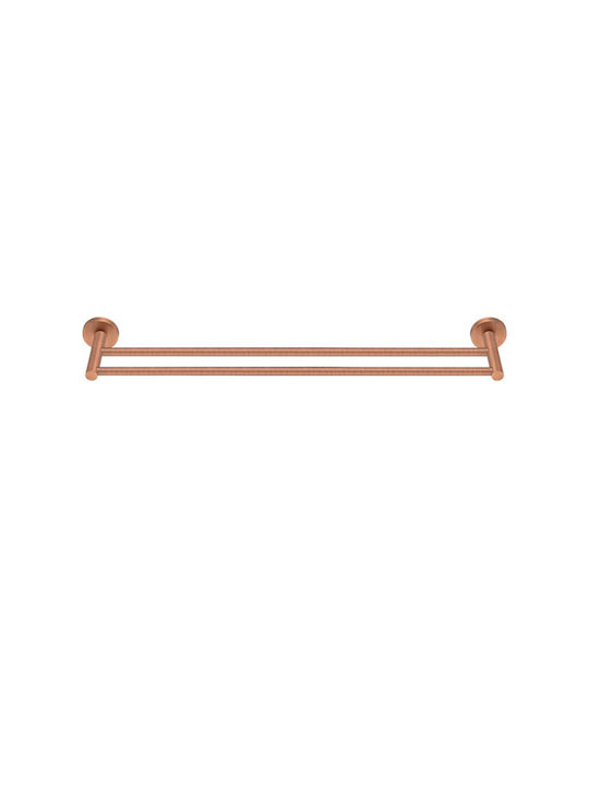 Sanco Ergon Double Wall-Mounted Bathroom Rail ​60x5.5cm Old Copper Mat