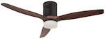 Eurolamp Ceiling Fan 132cm with Light and Remote Control Black - Brown