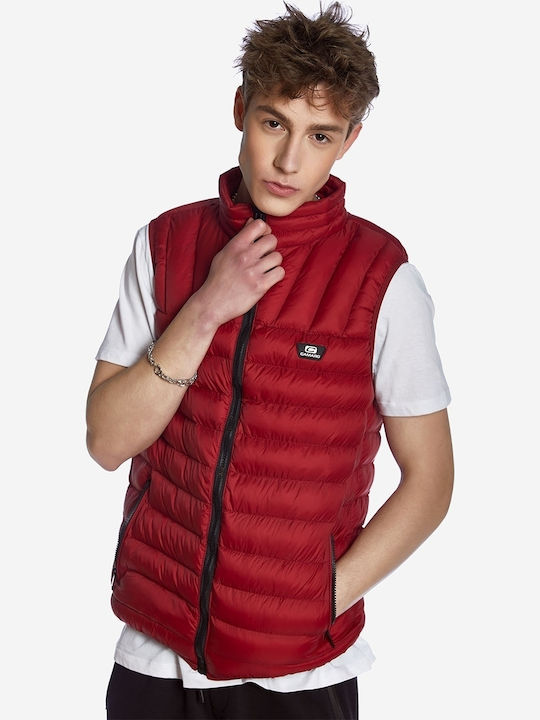 Camaro Geacă Puffer Burgundy Fără Mâneci