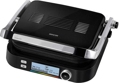 Sencor Tischplatte Elektrischer Grill 2100W mit Abdeckung und einstellbarem Thermostat 30cmx25cmcm